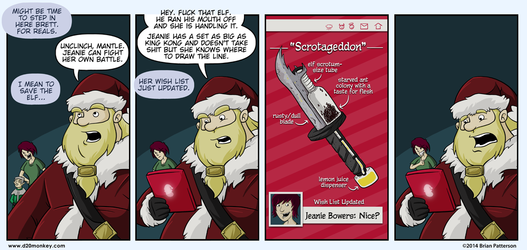 Kiss your junk goodbye this holiday season with Scrotageddon! New from Mattel Toys.